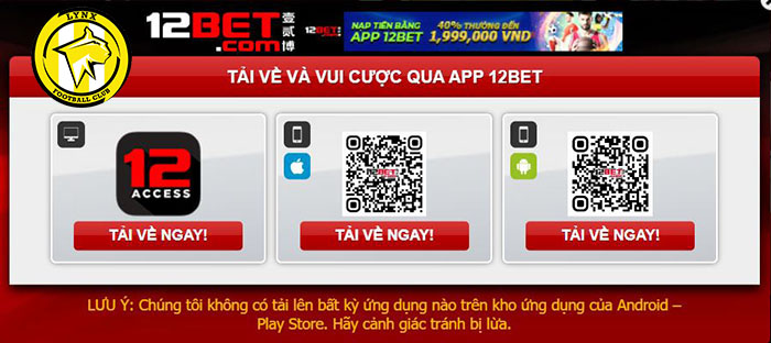 Đăng nhập và trải nghiệm cược trực tuyến tại 12Bet Casino